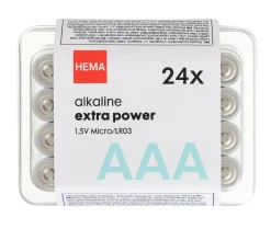 AAA alkaline extra power batterijen - 24 stuks
