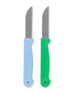 aardappelmesje 2 stuks groen/blauw