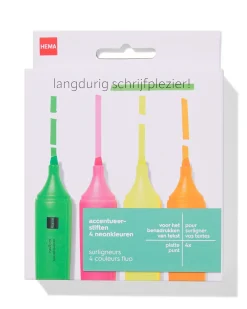 accentueerstiften felle kleuren - 4 stuks