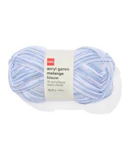 acryl garen blauw melange 100gram 250meter