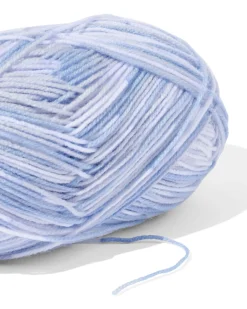 acryl garen blauw melange 100gram 250meter