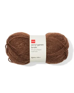 acryl garen 100g 250m bruin