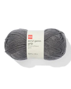 acryl garen grijs 100gram 250meter
