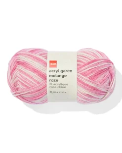 acryl garen roze melange 100gram 250meter