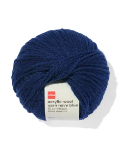 acryl-wol garen donkerblauw 100gram 165meter