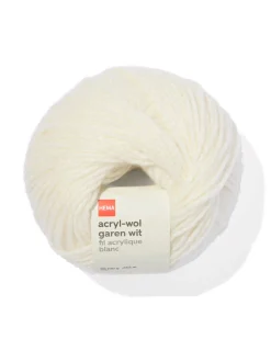 acryl-wol garen wit 100gram 165meter