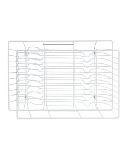 afdruiprek 30x45x10.5cm metaal wit