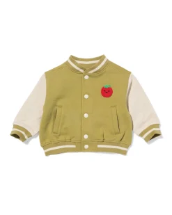 baby bombervest sweatstof groen