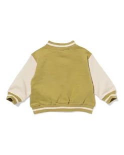 baby bombervest sweatstof groen