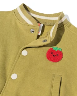 baby bombervest sweatstof groen