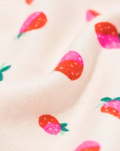 baby meegroeiromper aardbeien beige