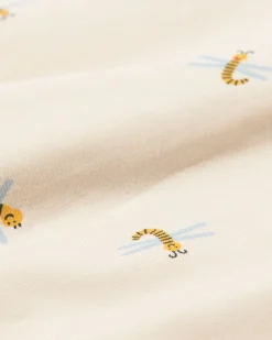 baby meegroeiromper dieren gebroken wit