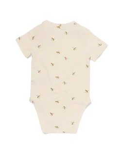 baby meegroeiromper dieren gebroken wit