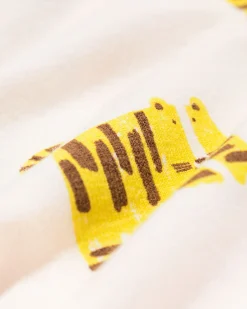 baby meegroeiromper dieren gebroken wit