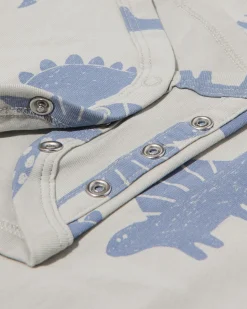 baby meegroeiromper dino blauw