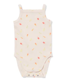 baby meegroeiromper LENZING™ ECOVERO™ rib ijsjes gebroken wit
