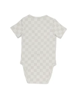 baby meegroeiromper LENZING™ ECOVERO™ rib blokken blauw