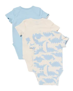 baby meegroeirompers dieren - 3 stuks blauw