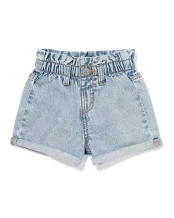 baby paperbag short denim denim