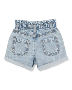 baby paperbag short denim denim