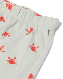 baby shortama krabben lichtblauw