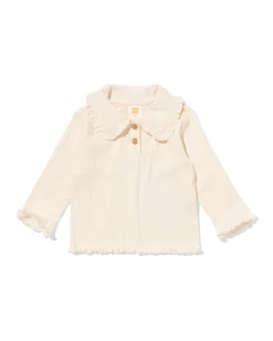 baby T-shirt ajour vlinder ecru