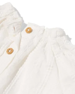 baby T-shirt broiderie gebroken wit