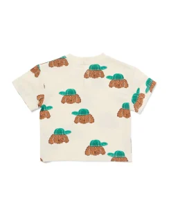 baby T-shirt jersey honden gebroken wit