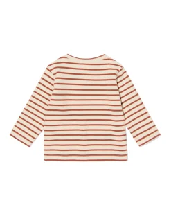 baby T-shirt jersey strepen ecru