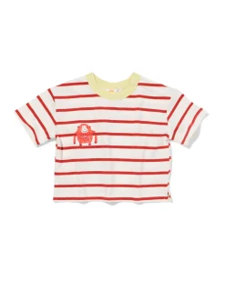 baby T-shirt jersey strepen rood