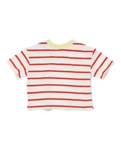 baby T-shirt jersey strepen rood