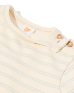 baby T-shirt strepen ecru