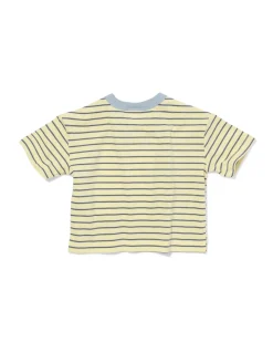 baby T-shirt strepen lichtgeel