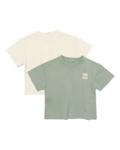 baby T-shirts jersey - 2 stuks ecru