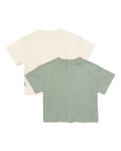 baby T-shirts jersey - 2 stuks ecru