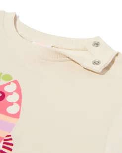 baby T-shirts jersey strepen - 2 stuks ecru