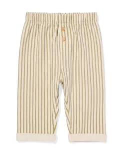 babybroek comfy fit jersey strepen ecru