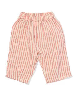 babybroek comfy fit mousseline strepen rood