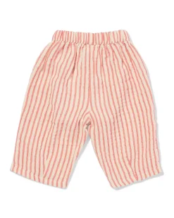 babybroek comfy fit mousseline strepen rood