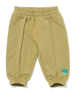babybroek comfy fit sweatstof olijf
