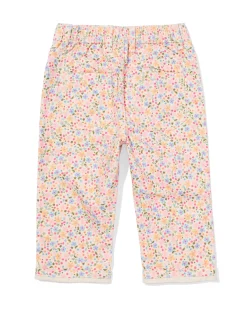 babybroek loose fit bloemen ecru