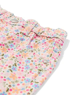 babybroek loose fit bloemen ecru
