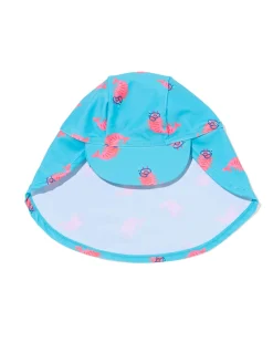 babyhoed dieren UPF40+ garnalen felblauw