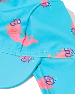 babyhoed dieren UPF40+ garnalen felblauw