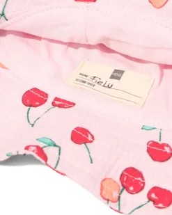 babyhoed mousseline fruit roze
