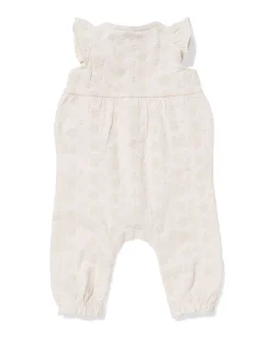 babyjumpsuit jersey geborduurd gebroken wit