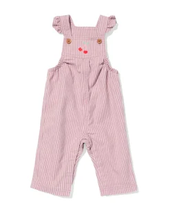 babyjumpsuit strepen paars