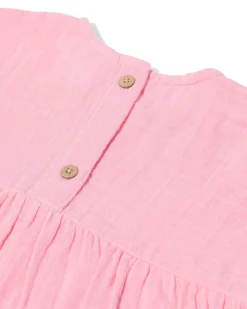 babyjurk A-lijn mousseline roze
