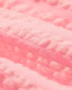 babykledingset A-lijn seersucker strepen roze