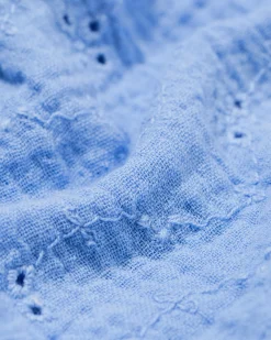 babykledingset broderie blauw